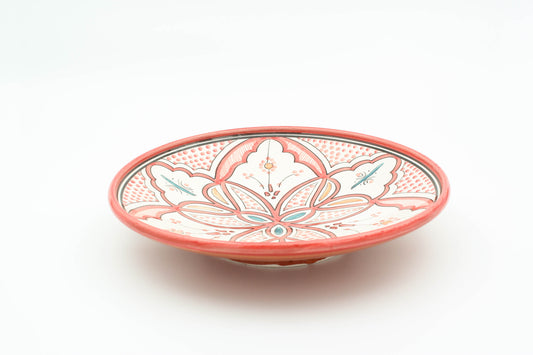 Moroccan bowl L red handmade and hand-painted