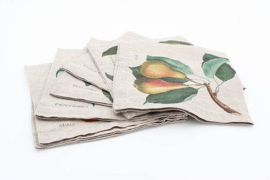 Linen napkin fruit