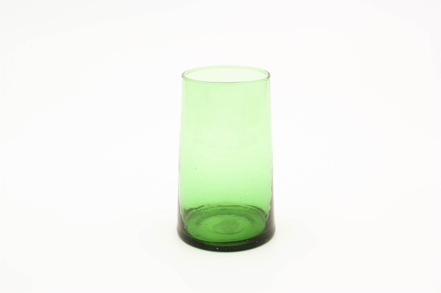 Beldi conical drinking glass green recycled glass M Madam Stoltz