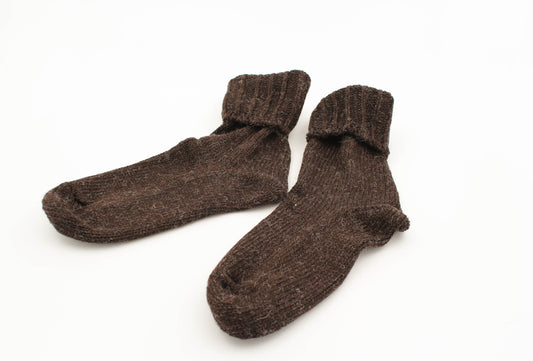 Hand-knitted goat hair socks