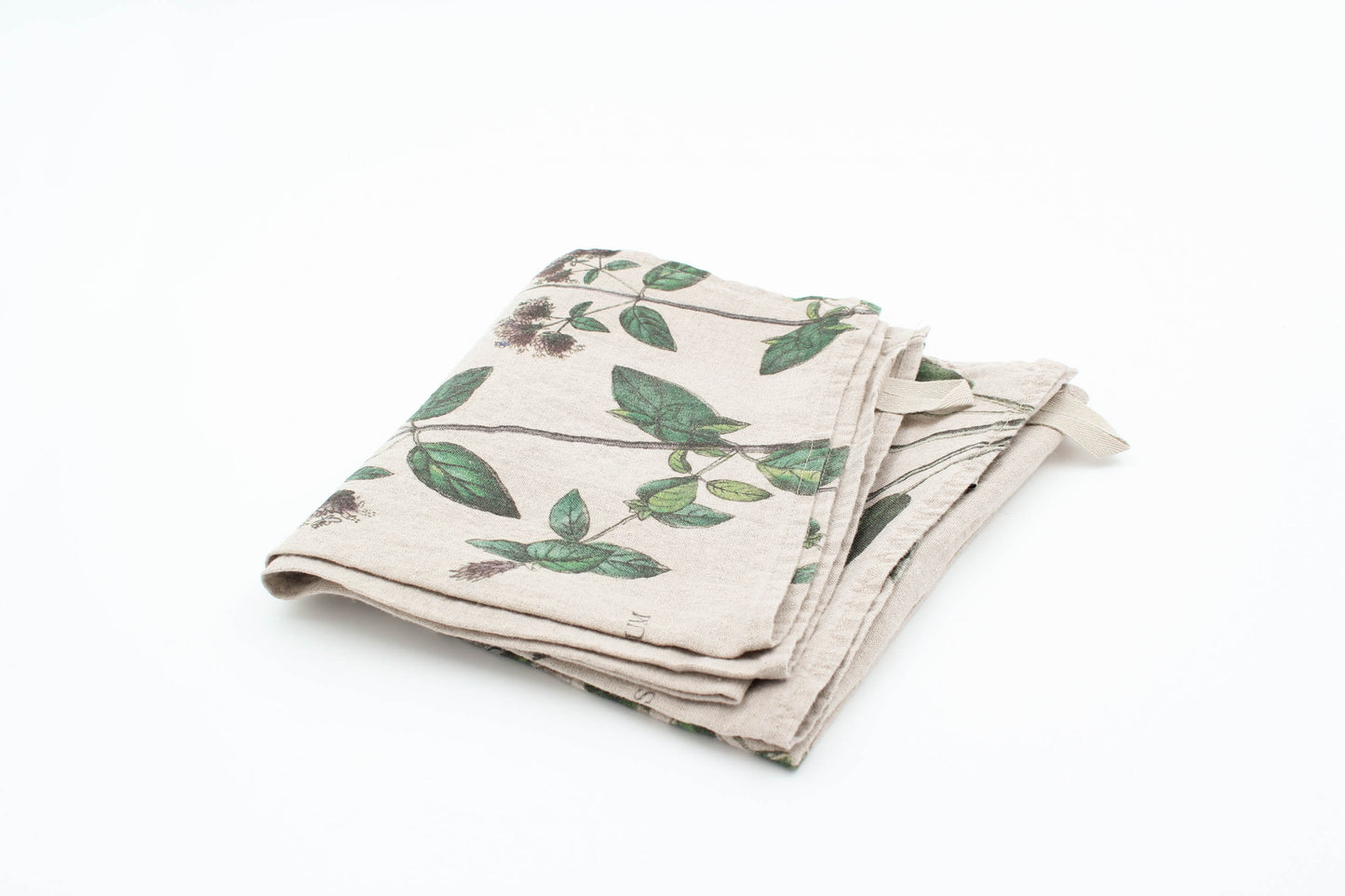 Linen tea towels herbs