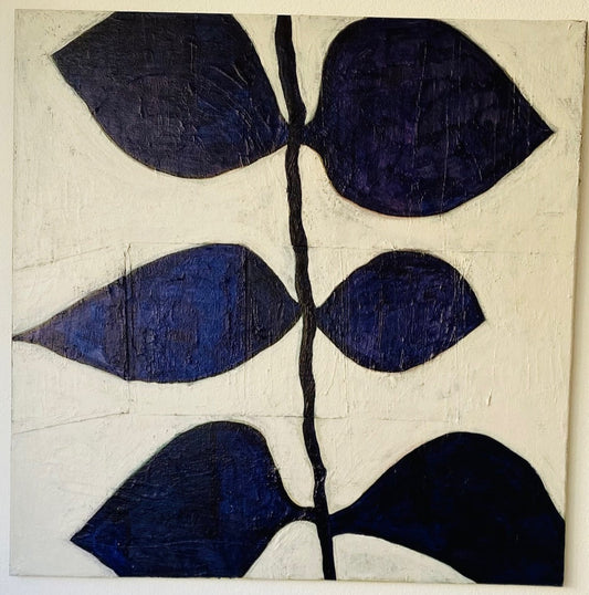 Schilderij Leaves Blue