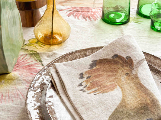 Linen napkin bird